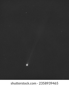 Comet C2023 P1 Nishimura in the sky before sunrise. - Shutterstock ID 2358939465