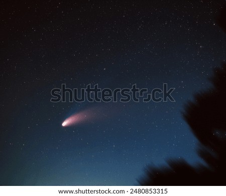 Comet Hale-Bopp soaring through the sky