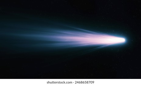 Comet isolated on a black background. Large celestial body. Glowing tail of a comet. Astrophotography of a meteor. - Powered by Shutterstock - Get 15% off with code: PIKWIZARD15