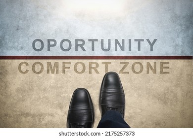 Comfort Zone Concept. new opportunities obtained when leaving comfort zone. get out of your comfort zone get access to opportunity concept - Shutterstock ID 2175257373