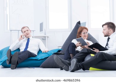 Comfortable Beanbag Space At Office For Relaxation And Work