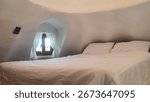 A comfortable bed in the bedroom