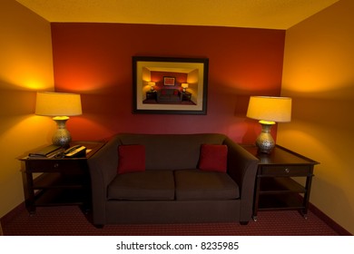 Comfortable couch in luxury interior