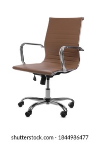 Comfortable Leather Office Chair Isolated On White