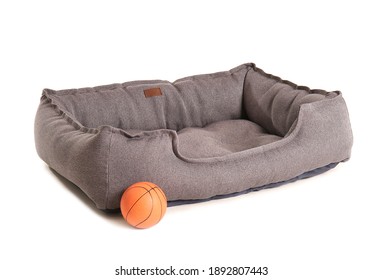 Comfortable Pet Bed On White Background