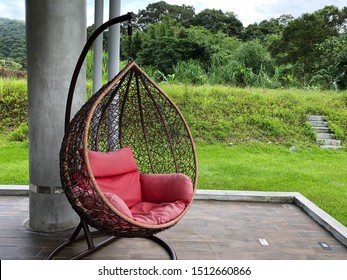 Comfortable Rocking Red Chair Outdoor 