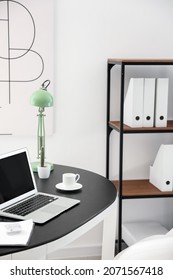 Comfortable workplace with modern computer in office