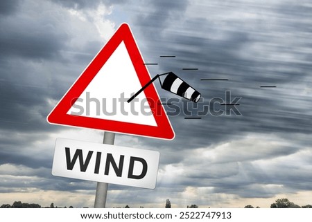 Comical Wind Warning Sign Gets Blown Away by a Storm