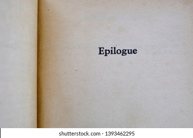 Coming to an end, the closing section of a book, the epilogue.