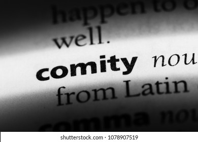comity word in a dictionary. comity concept - Shutterstock ID 1078907519
