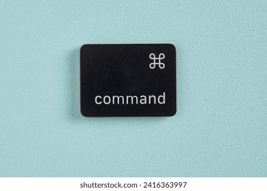 command key on blue background