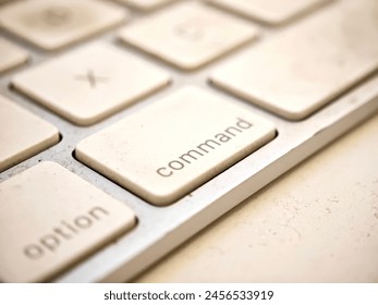 Command and option word on keyboard. Words concept.