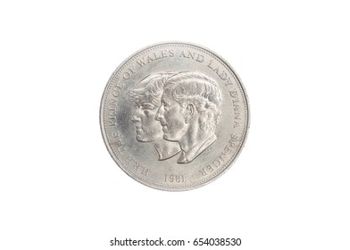 A Commemorative Coin Celebrating The Wedding Of Prince Charles And Lady Diana