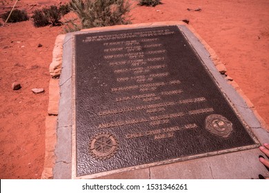 Commemorative Plaque In Memory Of Lower Antelope Canyon Dead People In 1997