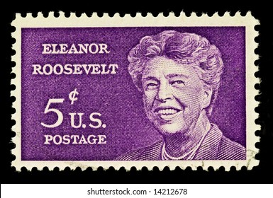 Commemorative Stamp Honoring The First Lady, Eleanor Roosevelt.