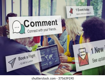 Comment Communication Social Media Response Statement Concept - Powered by Shutterstock