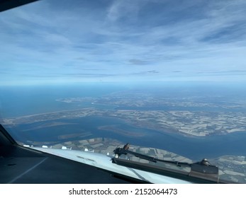 Commercial Airplane Cockpit View Through A Pilots Eye