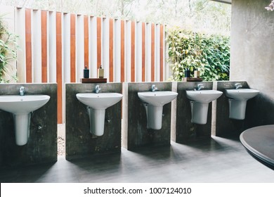 Commercial Bathroom For Washing Hands.