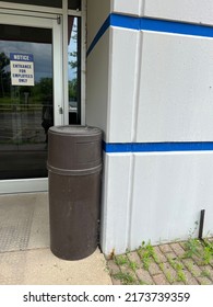 Commercial Building Exterior Entry Trash Can