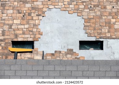 A Commercial Building Wall In Construction