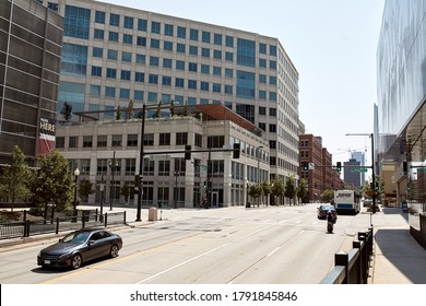 Commercial Buildings And Business In Downtown Denver.  Denver, Colorado, USA