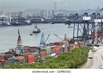 Commercial Container Port In Hong Kong