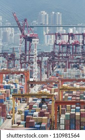 Commercial Container Port In Hong Kong