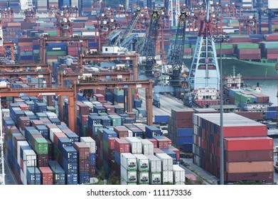 Commercial Container Port In Hong Kong