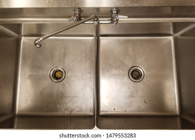 Commercial Double Section Sink Designed For Food Prep Only