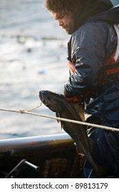 Commercial Fisherman With Catch 2