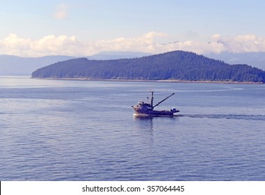 Commercial Fishing Boat In The Ocean