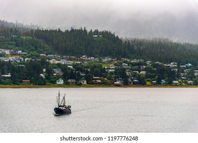 Commercial Fishing Boat Trawler In Alaska