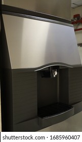 A Commercial Ice Maker Machine In A Hotel. 