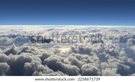 Similar – Foto Bild Wolkenspiel Flugzeug