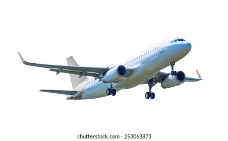 Commercial Plane Isolated On White Background Stock Photo 253063873 ...