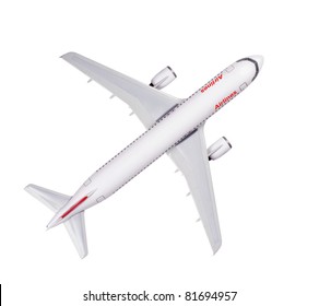 Commercial Plane Model Isolated On White Background