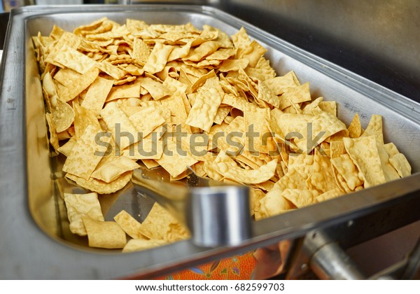 Commercial Poppadom Indian Traditional Snack Food Stock Image