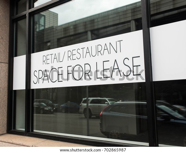 Commercial real estate retail/restaurant space for\
lease in busy city.