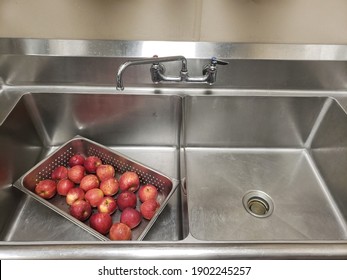 Commercial Two Section Food Prep Sink.