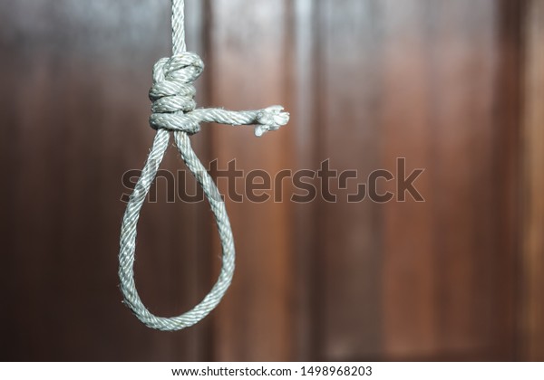 Commit Suicide Concept Hangmans Noose Knot Signs Symbols