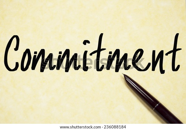 Commitment Word Write On Paper Stock Photo 236088184 Shutterstock