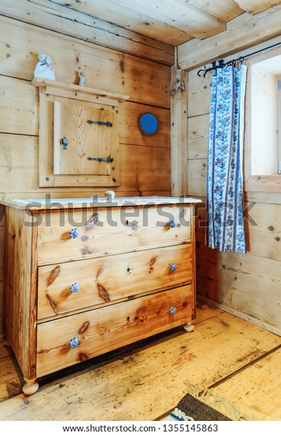 Commode Interior Contemporary Living Room Cabinet Stock Photo