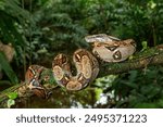 Common Northern Boa (Boa constrictor imperator), animal portrait, Costa Rica - stock photo