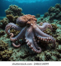 The Common Octopus (Octopus vulgaris) is a fascinating marine mollusk known for its intelligence and adaptability. Found in oceans worldwide, from shallow coastal waters to depths of 2,000 meters