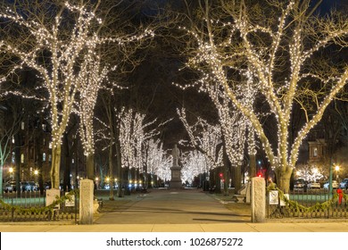 The Commonwealth Avenue In Boston For Christmas