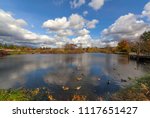 Commonwealth Lake Park with ducks in the lake in Beaverton Oregon on a beautiful fall day 