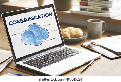 Communication Cloud Network Connection Concept