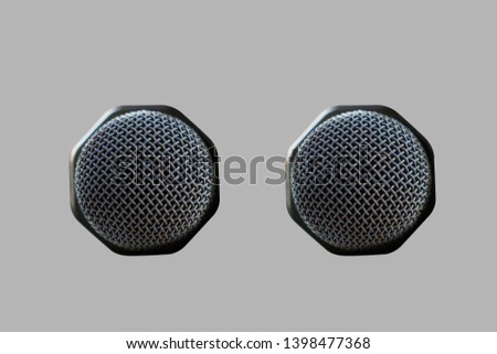 Communication concept Microphone close up
