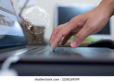 Communication and data technology background.