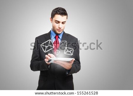 Communication, email and technology concept